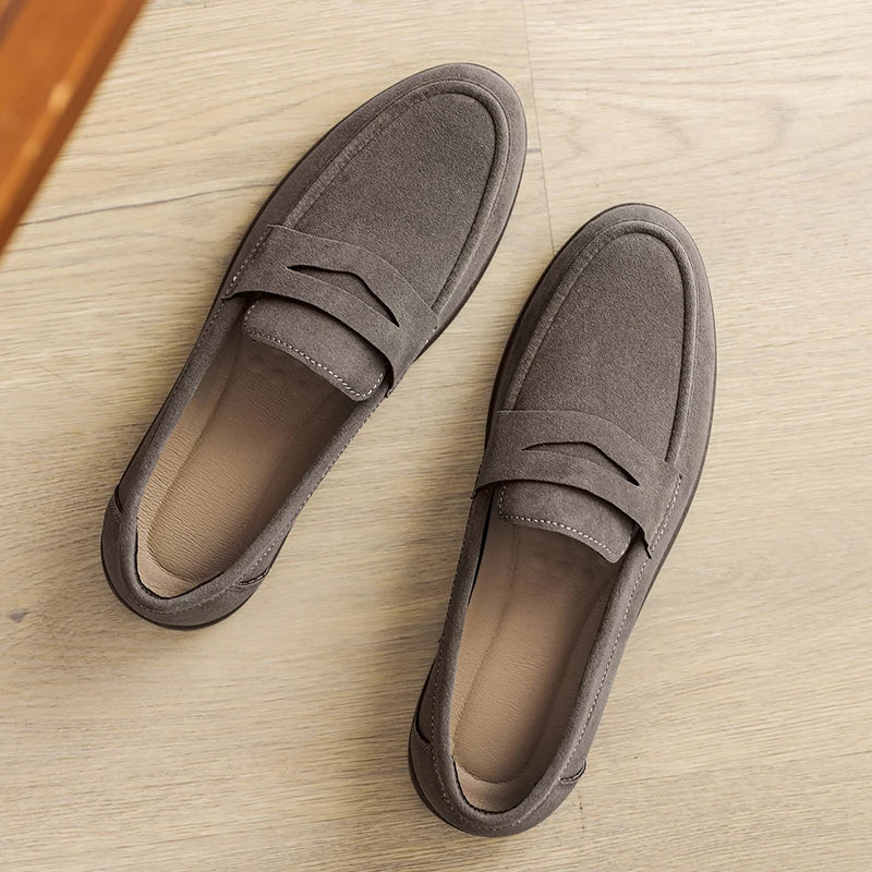Hot Sale Men's Slip On Loafers Preppy Lightweight Breathable Comfort Outdoor Flats Non Slip Soft Sole Casual Daily Walking Shoes
