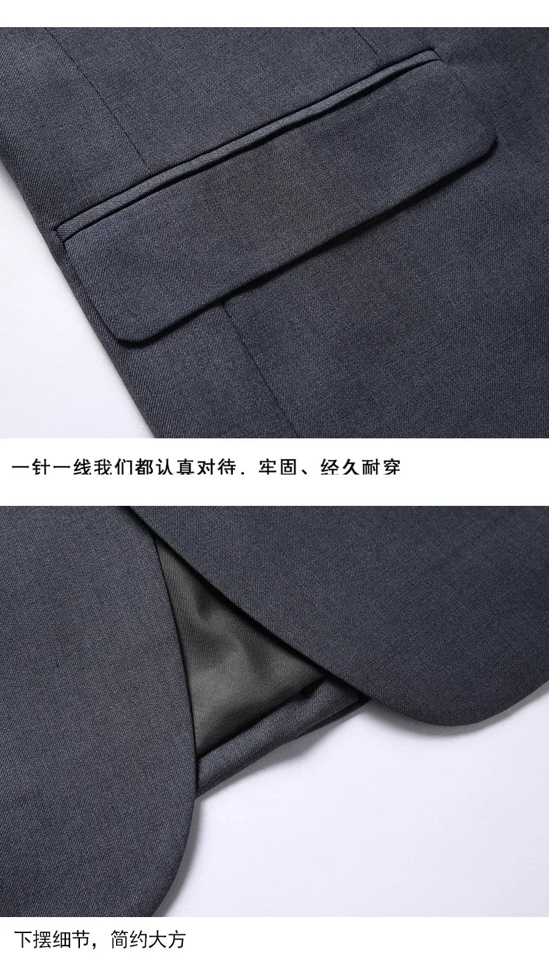 Anzug Boutique Herrenmode Business (Blazer + Weste + Hose) Gentleman's Hochzeit Casual Professioneller formeller Anzug 3-teilig M-6XL