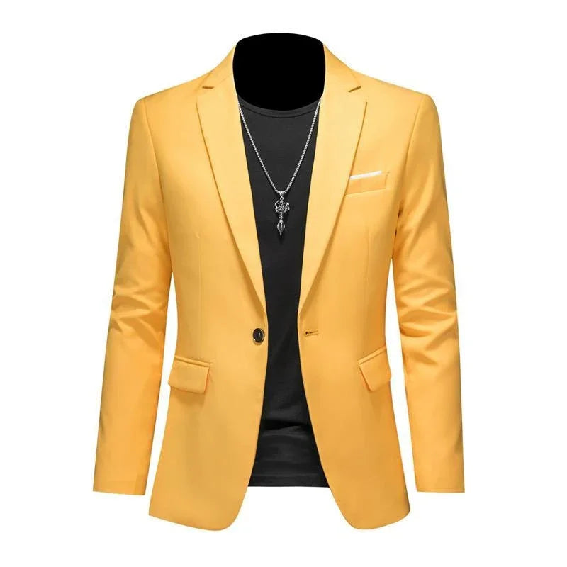 Boutique Mode Einfarbig High-end-Marke Casual Business herren Blazer Bräutigam Hochzeit Kleid Blazer für Männer Anzug Tops jacke Mantel