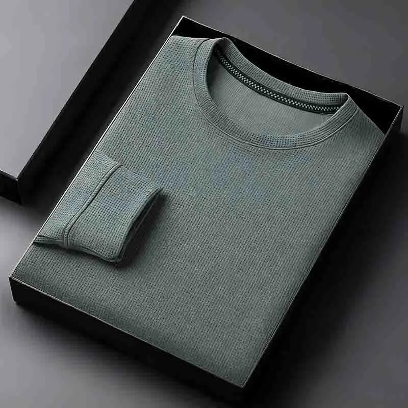 2026 Neuerscheinung Herren Basic Einfarbiger Rundhals-Pullover Atmungsaktiver Langarm-Strickpullover