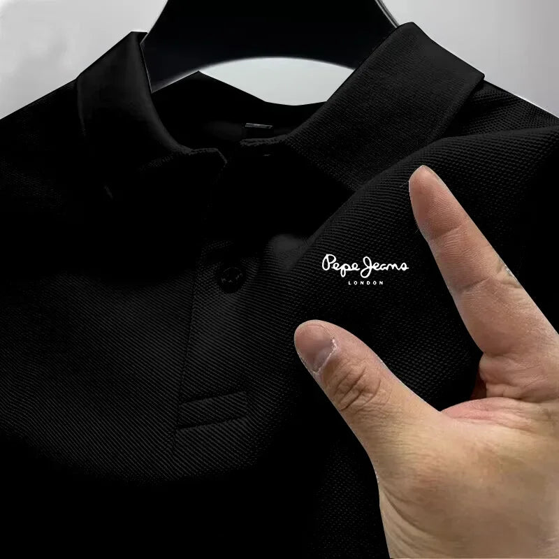 Herren Kurzarm-Poloshirt 2026 – Neues Business-Casual Atmungsaktives Oberteil für den Sommer – Modische Golf-Polos in Unifarben
