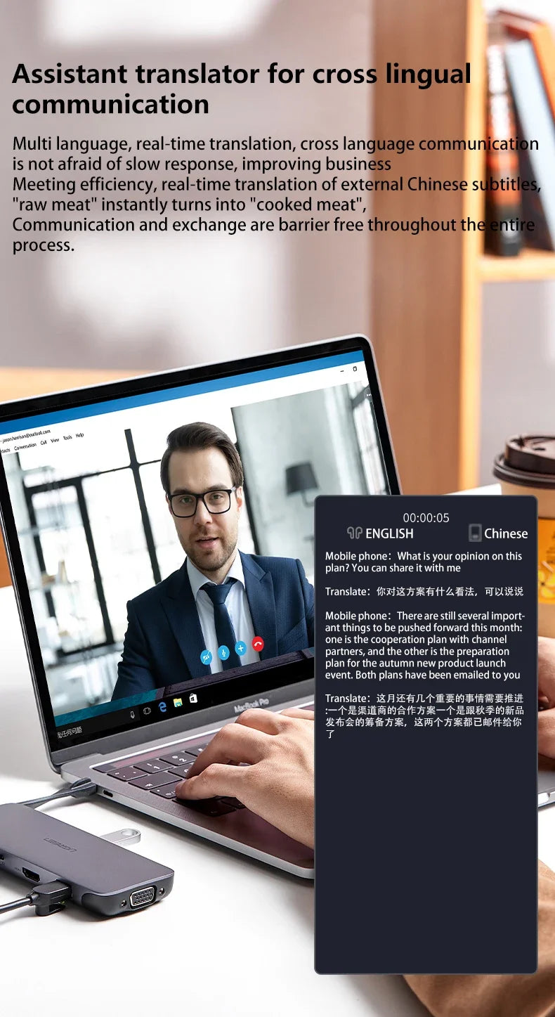New AI Smart Glasses Intelligent Real-time Language Translator Bluetooth Wireless Headphone AI Chat Smart Sunglasses Men Wome