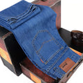 Männer Mode Gerade Jeans Männer 2025, Neue Stretch Slim Fit Hosen Bequeme Weiche Business Denim Hosen Männliche Marke Kleidung