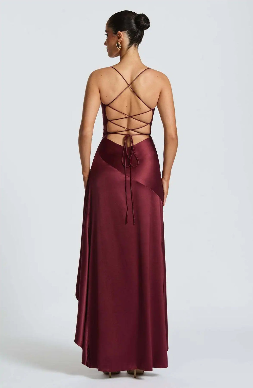 Sommer Kleider Für Frau Sexy Vestidos Schlank Backless Elegante Abendkleid Schlitz Einfarbig Spaghetti Strap Leace-up Temperament