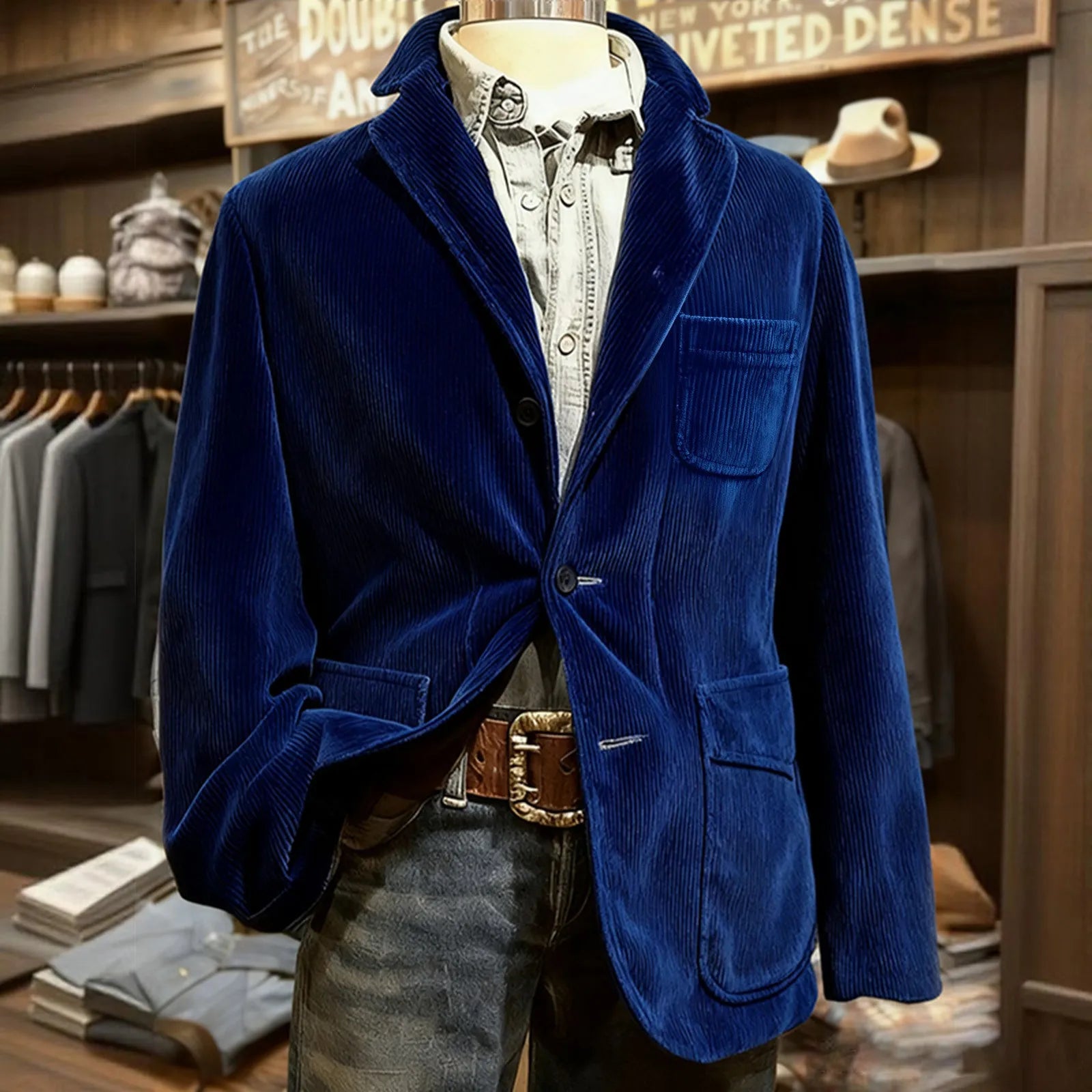 Männer Einfarbig Cord Warme Anzug Jacke Strickjacke Frühling Herbst Business Casual Cord Blazer Jacke männer Anzug Mantel