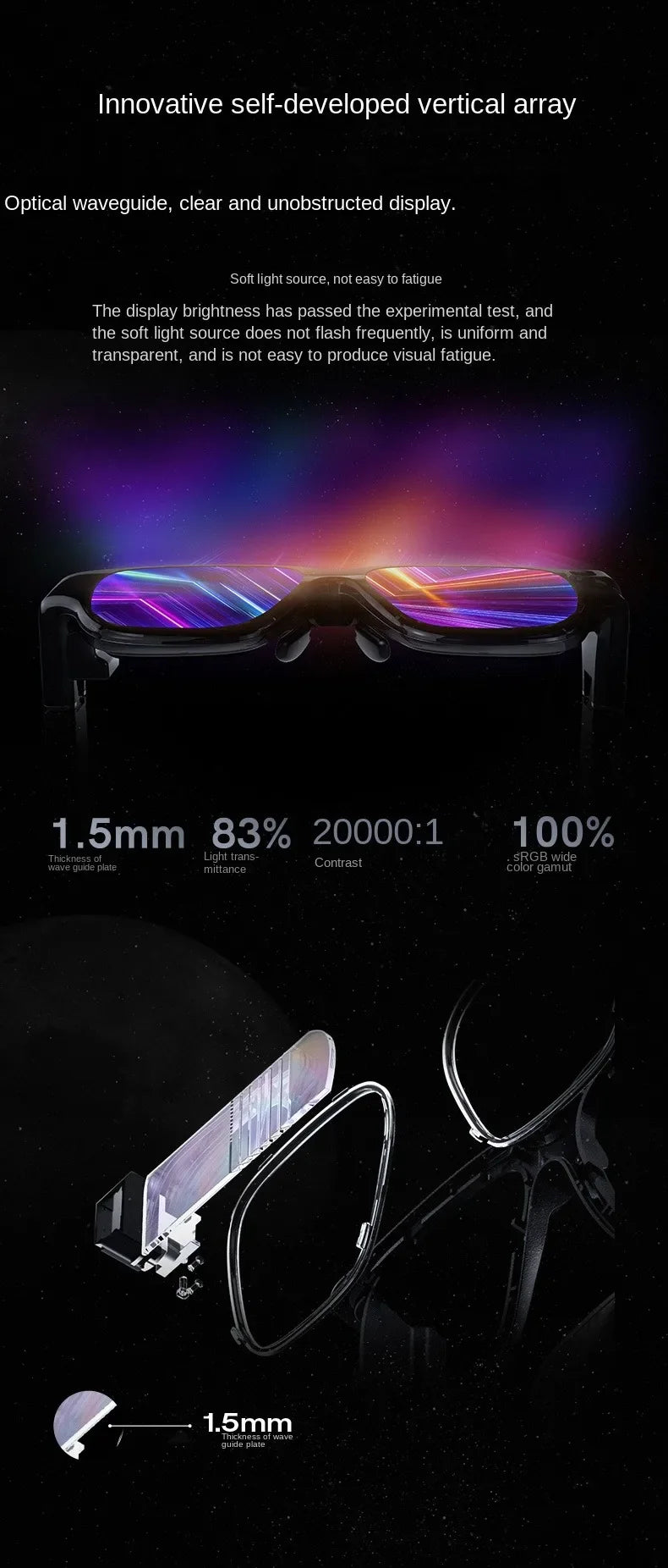 INMO Air Smart AR Glasses Real-time Translation Movie Watching Full-color True Wireless