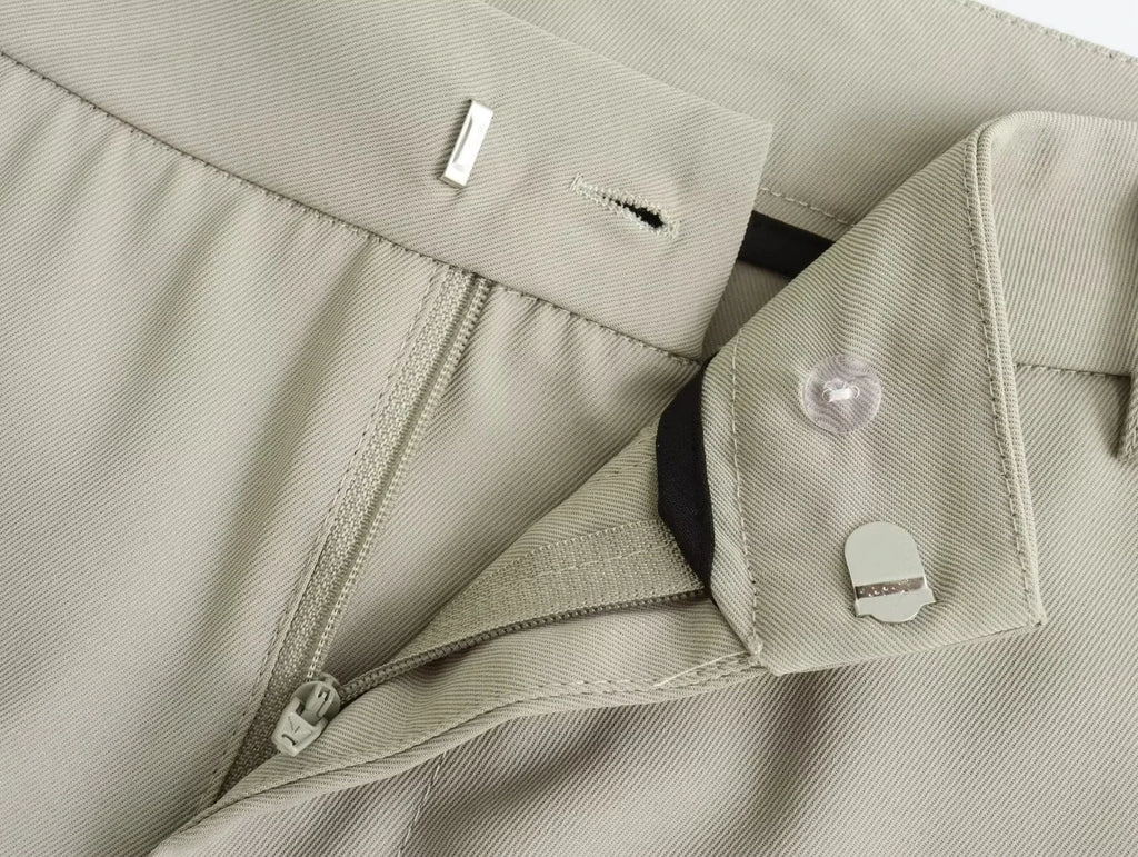 HH Damen ärmellose Weste mit Knöpfen & weit geschnittene Hose 2-teiliger Anzug Lässiges Büro-Arbeitsoutfit für den täglichen Geschäftsgebrauch.