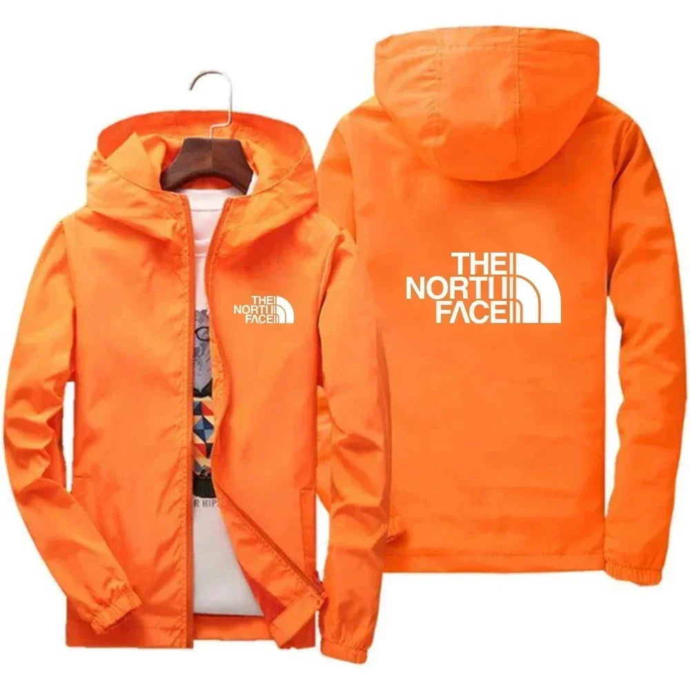 2025, modische, winddichte Herren-Jacke mit Reißverschluss und Kapuze, lässige Outdoor-Sportbekleidung für Streetwear, Laufen und tägliche bequeme Kleidung