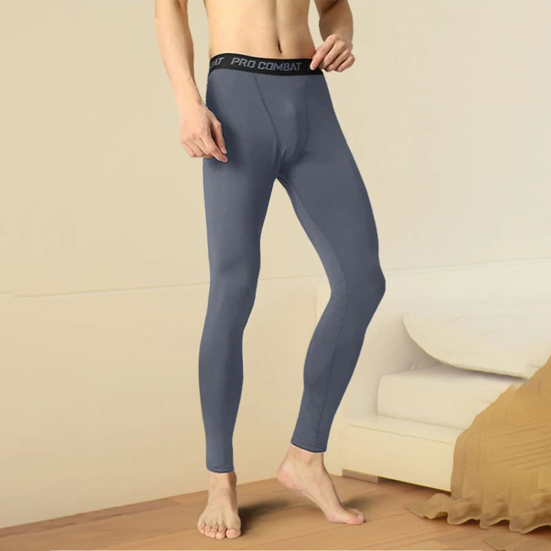 Herren-Winter-Thermounterwäsche, Fleece-Kompressionshose. Bleiben Sie warm und bequem beim Sport und Laufen