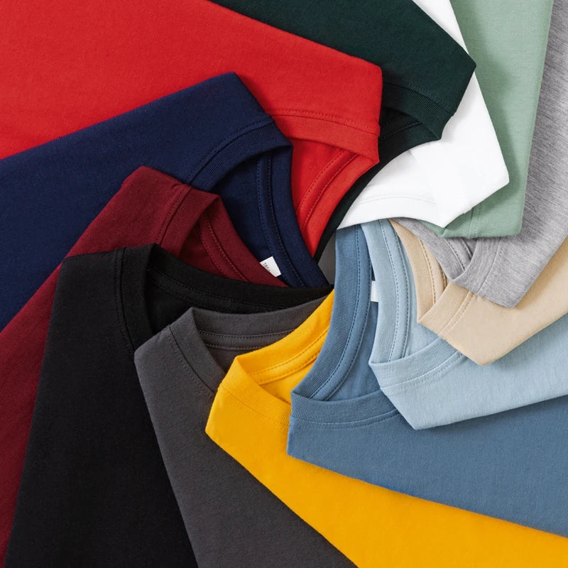 Herren-T-Shirt, einfarbig, Rundhalsausschnitt, Baumwolle, langärmelig, Sommer, bequem