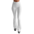 Women Casual Solid Colors High Waist Bell Bottoms Trendy Bootcut Trousers Flared Leggings Pants for Streetwear