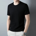 2024 Herren Neues Waffel-Rundhals-Kurzarm-T-Shirt Sommer Bequemes Top