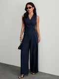 2026 Neuer Herbst-Stil Anzugweste, Lange Weste, Weite Anzughose, Business Casual Damen Winter Elegante Blaue Formelle Kleidung