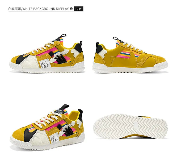 Herren Weiße Sneaker Herbst Bequeme Rutschfeste Laufschuhe Luxuriöse Weiche Sohle Modische Schnürschuhe Outdoor Freizeitschuhe 2026