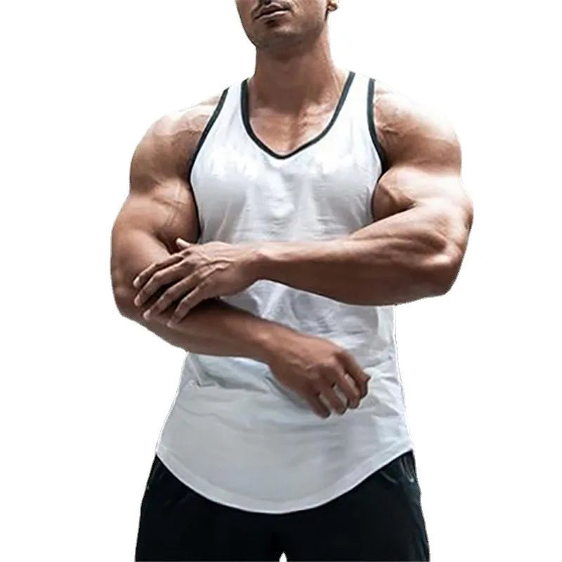 Sommer Baumwolle atmungsaktive ärmellose T-Shirt Fitness studio Bodybuilding Training lässige Tanktops Herren Fitness Muskel cool Gefühl Unterhemden
