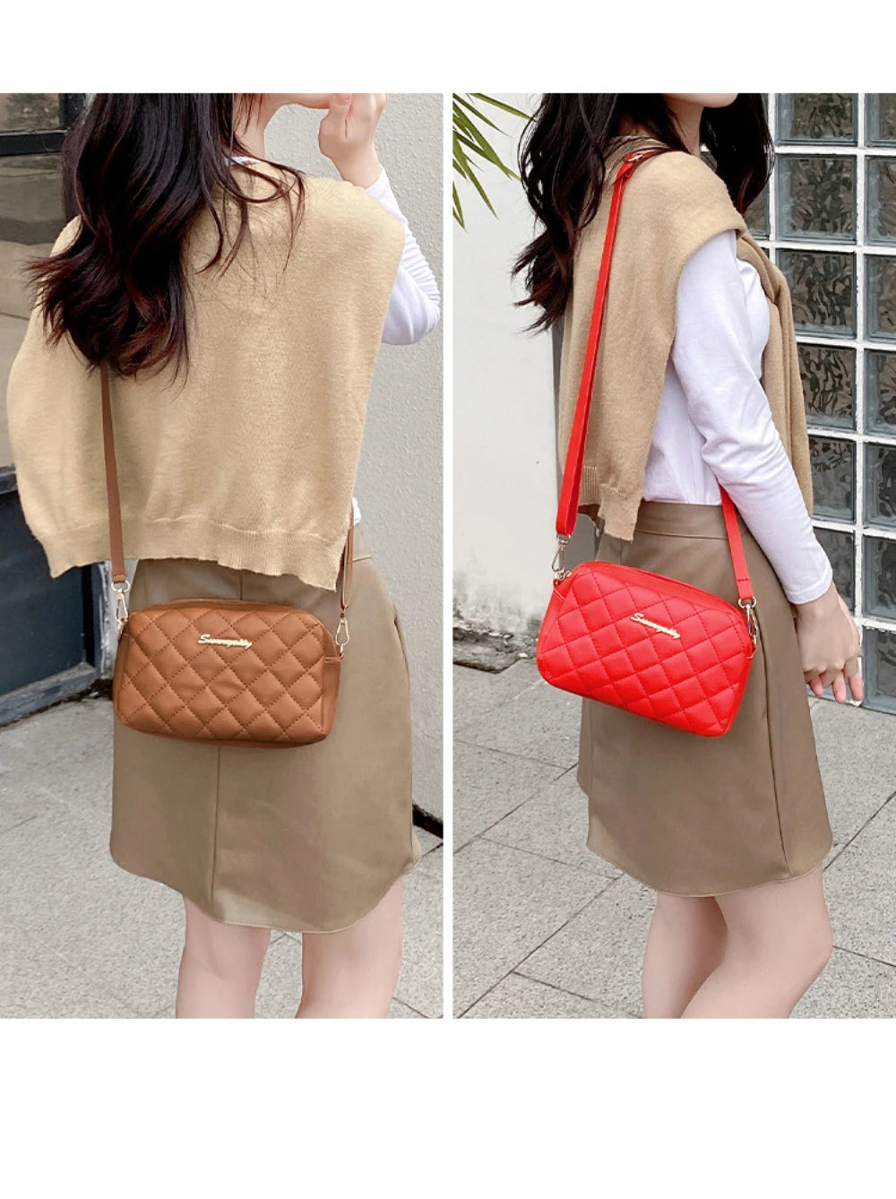 2024 quaste Kleine Umhängetasche Für Frauen Trend Lingge Stickerei Kamera Weibliche Schulter Tasche Mode Kette Damen Umhängetaschen