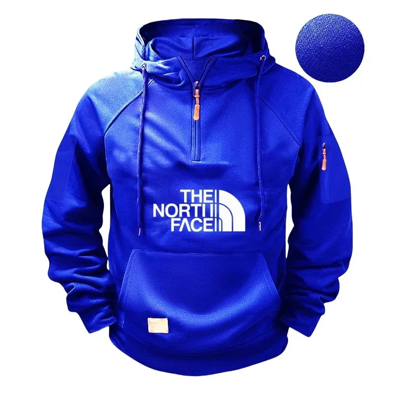 Lässiges Sport-Langarm-Sweatshirt für Herren mit Kapuze in großen Größen und modischer Fitness-Pullover für Herbst und Winter 2025