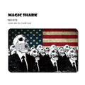 Magic Shark Bat Skull Graffiti Tiger PVC Soft Sticker Film Skin Cover für Debit Credit Card Waterproof