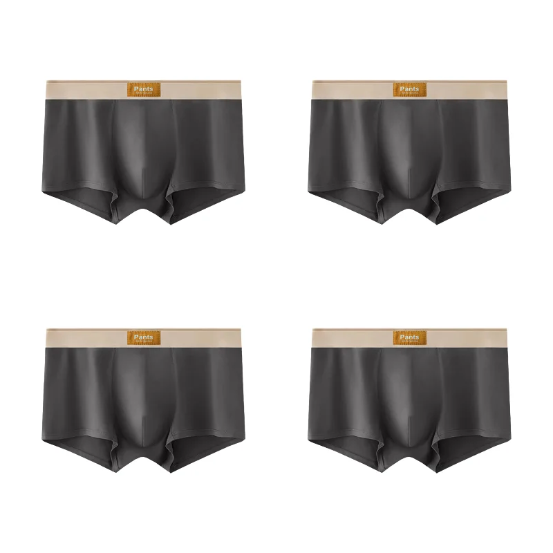 4 stücke Männer Unterwäsche Baumwolle BoxerShorts Hombre Höschen Mann Atmungsaktive Unterhose Sexy Sport Komfort Männliche Boxer Große Größe L-7XL
