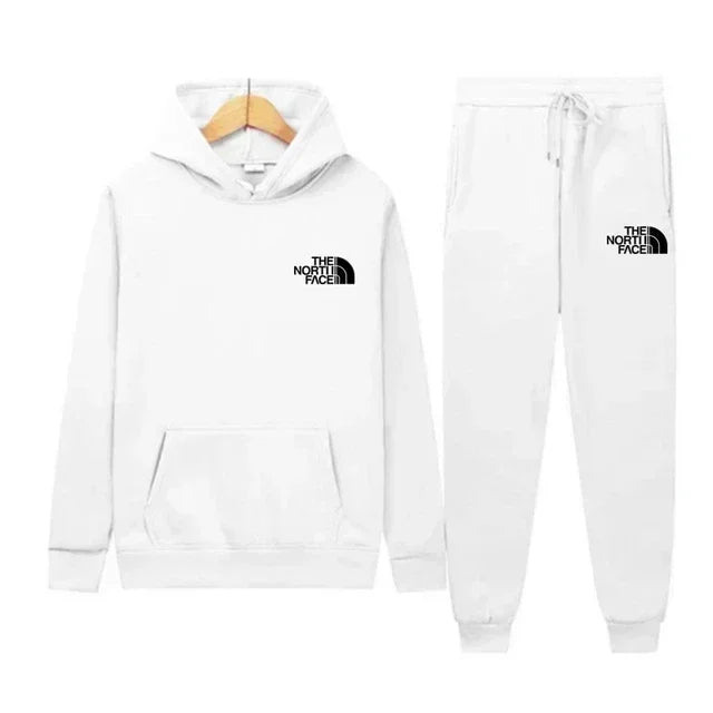 Herbst und Winter neues Herren-Sportbekleidungsset, modisches Outdoor-Herren- und Damen-Kapuzenpullover und Hose, 2-teiliges Set