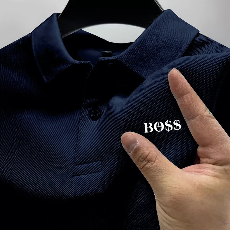 Kurzarm-Poloshirt für Herren, schnell trocknend, atmungsaktiv, lässig, stilvoll, Business, Sport, Sommer, hoch, neu, 2025