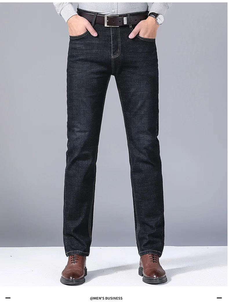 Neue Männer Klassische Jeans Jean Homme Pantalones Hombre Männer Mannen Weiche Schwarz Biker Masculino Denim Overalls Herren Hosen Größe 32-38