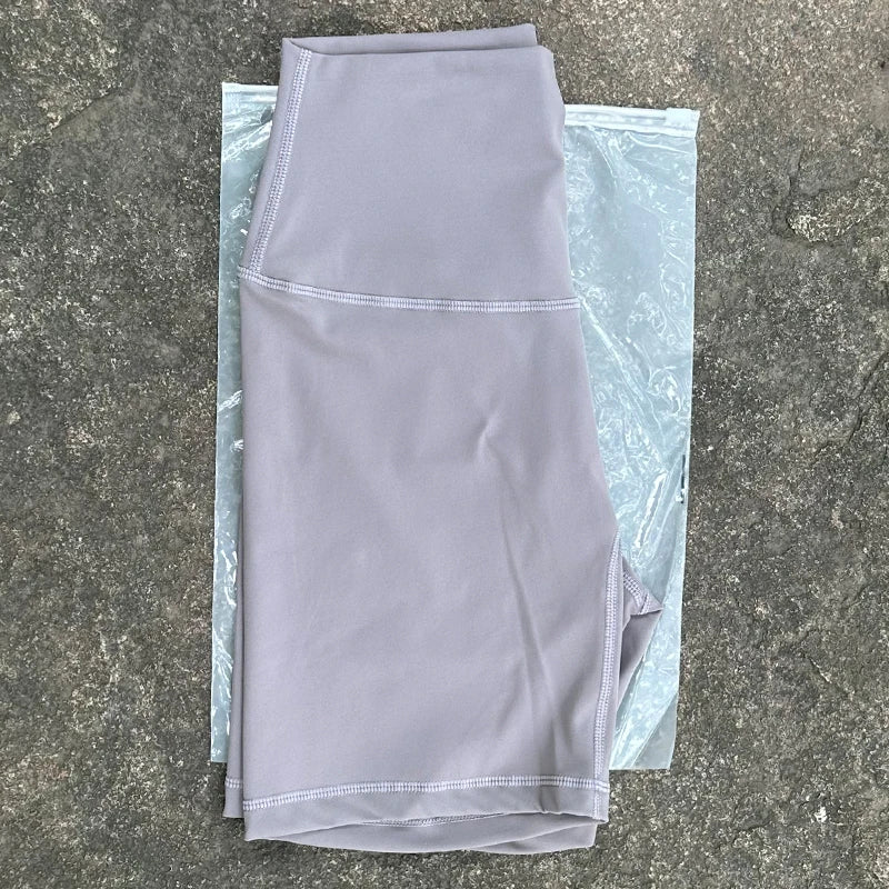 Frauen Sport Biker Shorts Frauen Nackt Gefühl Hohe Taille Yoga Shorts Push-Up Fitness Leggings Bauch-steuer Yoga Dünne Shorts