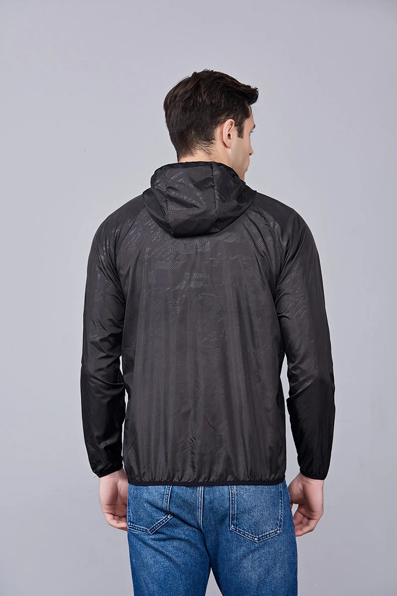 JNLN Unisex Wanderjacke Herren Damen Wasserdicht Schnelltrocknend Camping Windjacke Outdoor Trekking Angeln Regenmantel Anti UV Kleidung