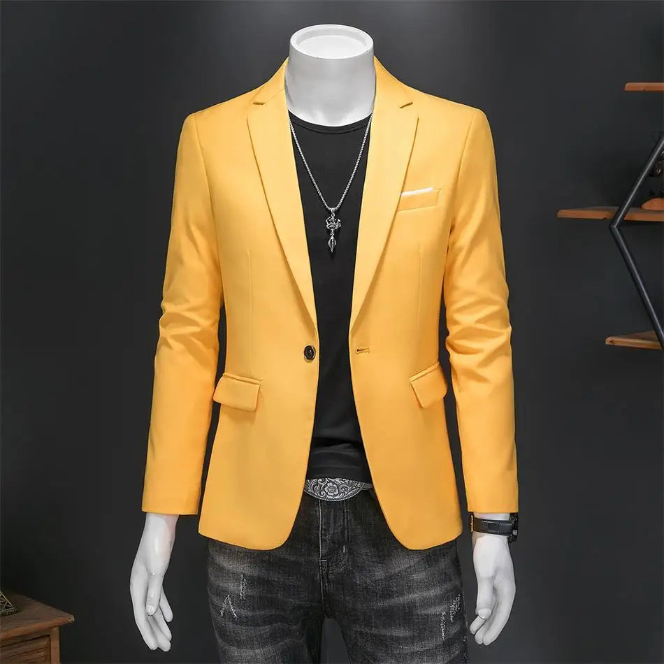 Boutique Mode Einfarbig High-end-Marke Casual Business herren Blazer Bräutigam Hochzeit Kleid Blazer für Männer Anzug Tops jacke Mantel