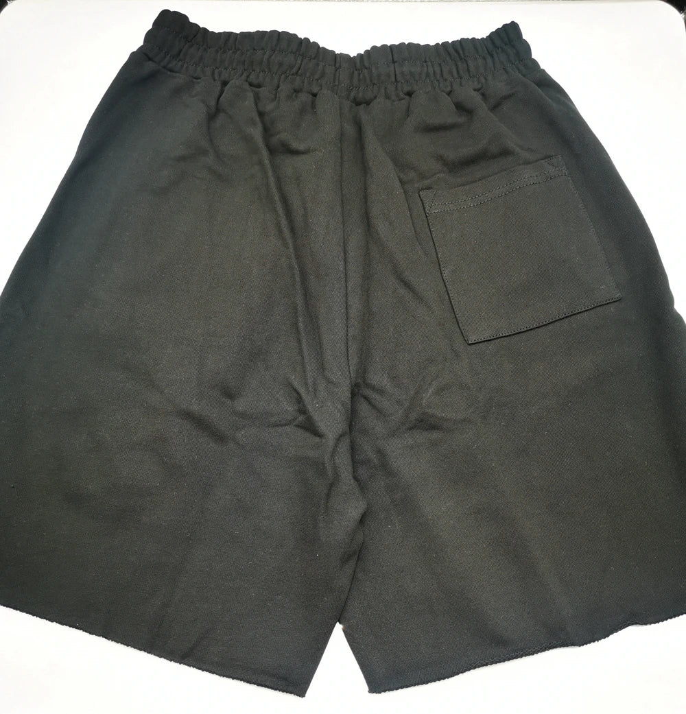 Herren dicke Baumwolle sportliche Laufs horts heben Bodybuilding Jogging hose Fitness kurze Jogger Gym schwarz Kanye Grey West Shorts
