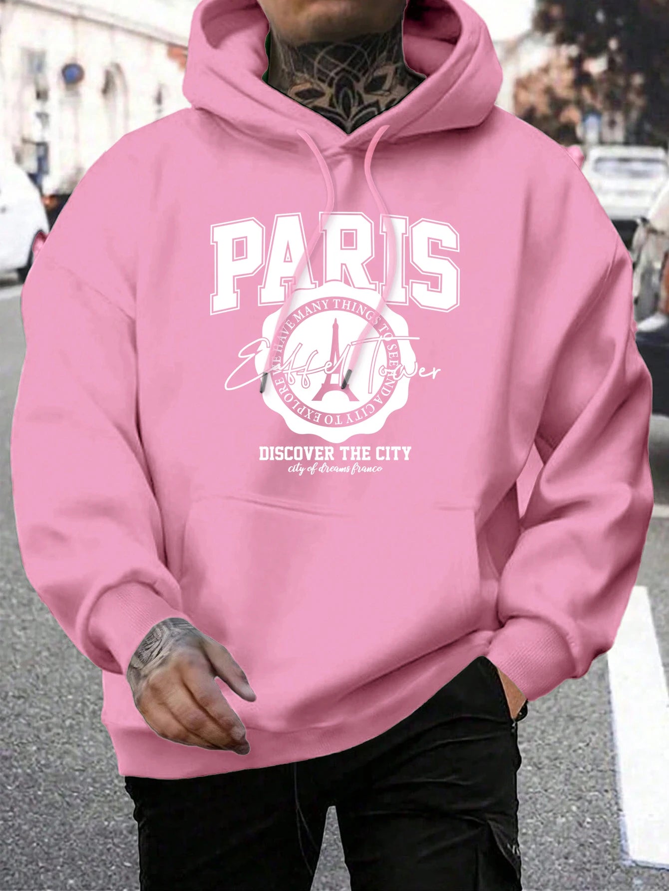 Whiskey Castle Print Herren Hoodies Mode Pelz-Liner Hoodie Warme Fleece S-Xxl Hoody Mann Herbst Hohe Qualität kleidung