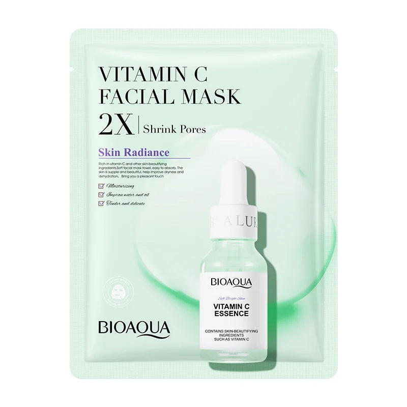20 Stück BIOAQUA Centella Kollagen Gesichtsmaske Feuchtigkeitsspendende erfrischende Blattmasken Hyaluronsäure Gesichtsmaske Hautpflegeprodukte
