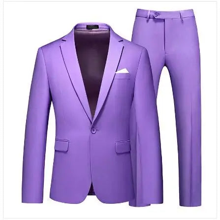 22 Farben einreihige formelle Hochzeit Anzüge Herren bekleidung Mode einfache Männer Business Social Prom Party Kleid 2 Stück Set