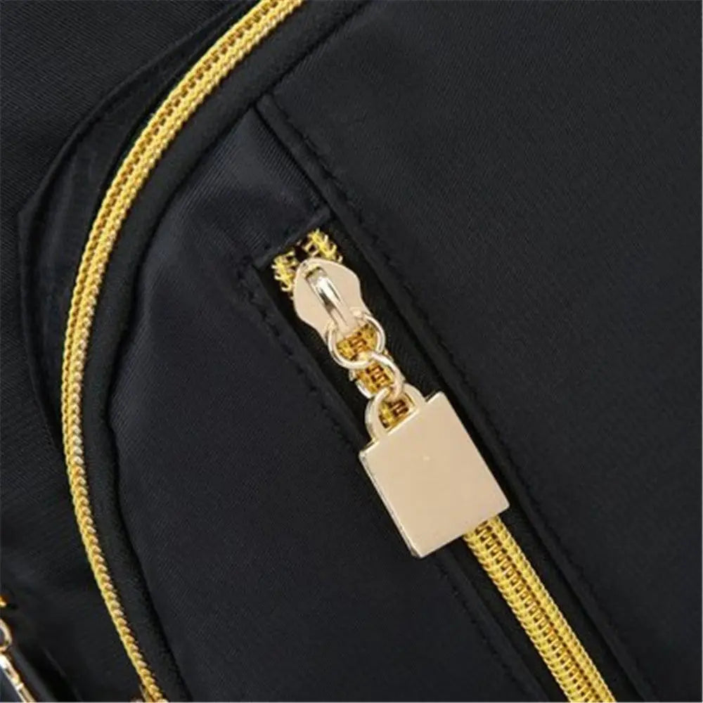 Frauen Multi-Funktion Mode Mädchen Oxford Daypack Reise Nette Mini Rucksack Männer Schulter Tasche Schwarz Geldbörse Heißer