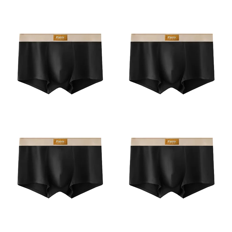 4 stücke Männer Unterwäsche Baumwolle BoxerShorts Hombre Höschen Mann Atmungsaktive Unterhose Sexy Sport Komfort Männliche Boxer Große Größe L-7XL