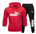 Neues Herren-Pullover-Hoodie + Hose für Herbst und Winter, 2-teiliges, modisches und trendiges Fitness-Jogging-Freizeit-Sportbekleidungsset