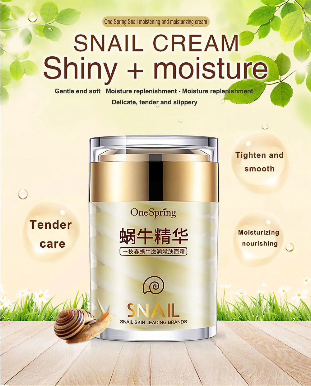 Hautpflege Schneckencreme Kollagencreme Anti Aging Haut aufhellen Gesichtscreme Verblassen dunkle Augenringe Entfernen Tränensäcke Augenserum