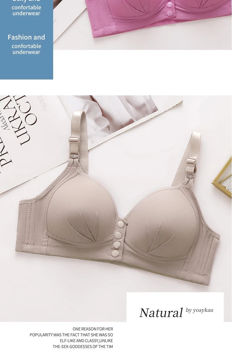 Neue Große Größe Vordere Schnalle Sexy Push-up DAMEN Bh Einstellbare Dünne Tasse Atmungsaktive Bequeme Mutter Mittleren Alters Damen unterwäsche