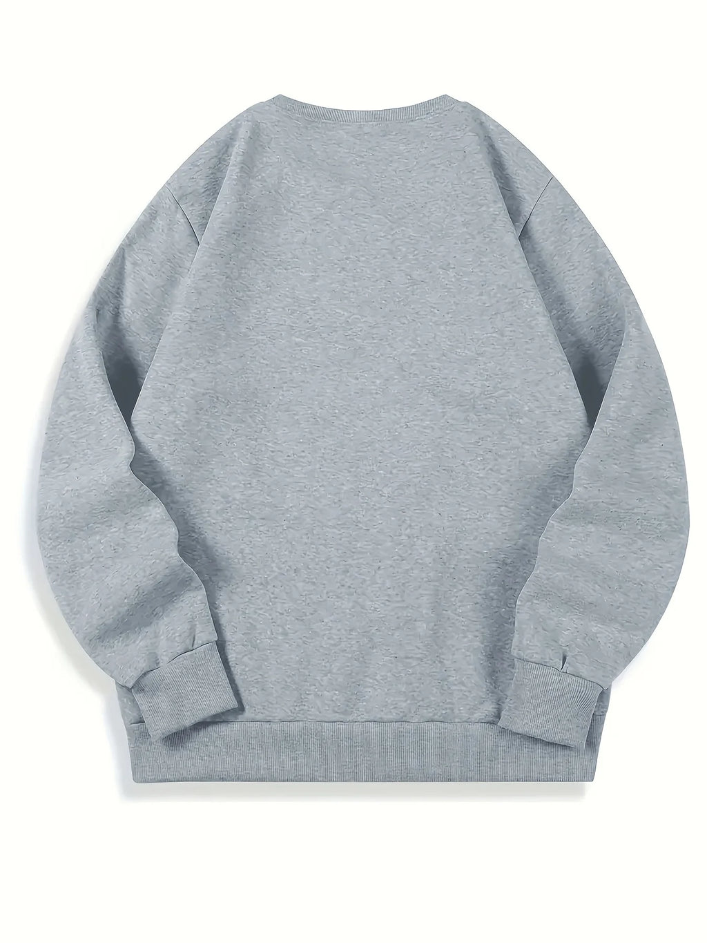 Men's autumn and winter fashionable casual loose and simple letter printed fleece long sleeved round neck sweatshirt
