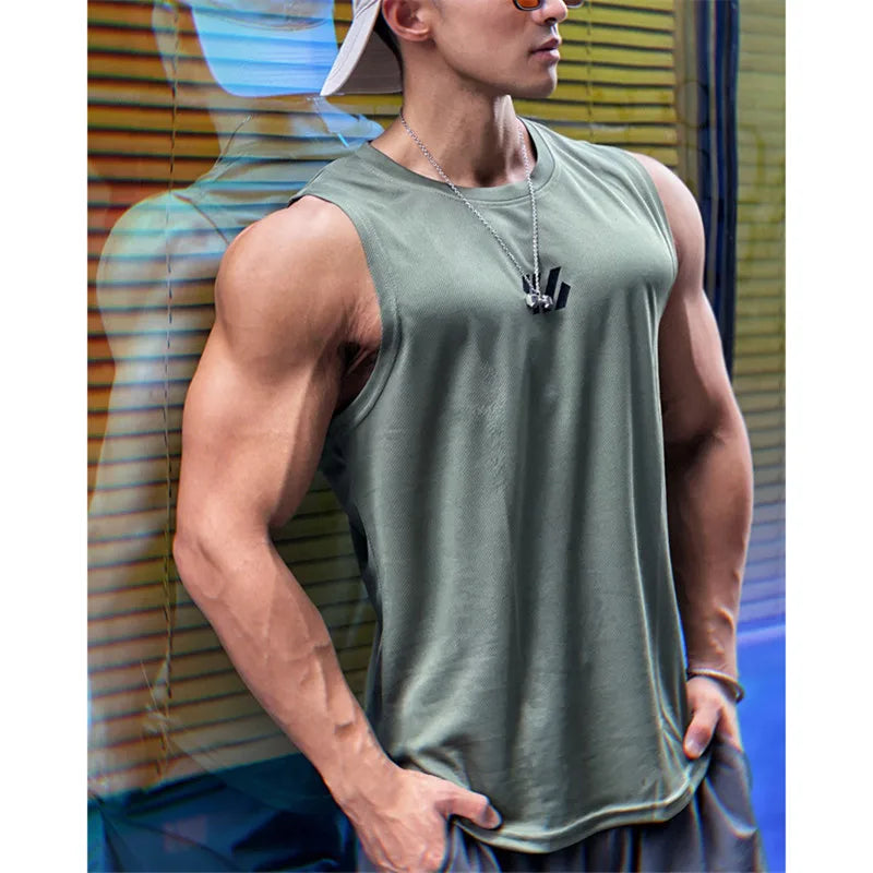 2024 neueste Sommer Gym Weste hochwertige Mesh Shirt ärmellose T-Shirts Männer Tanktops Basketball Laufen Fitness Sport Weste Männer