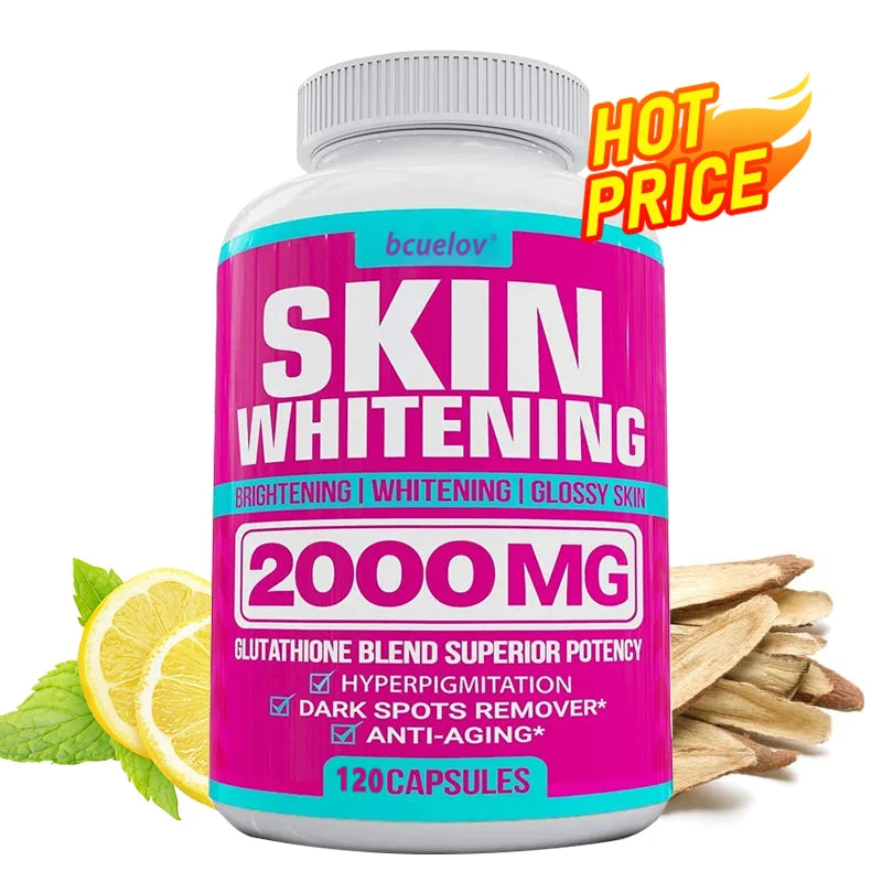 Glutathion-Komplex-Kapseln – kraftvolles Antioxidans, reduziert Hyperpigmentierung, lindert dunkle Flecken und spendet Feuchtigkeit der Haut