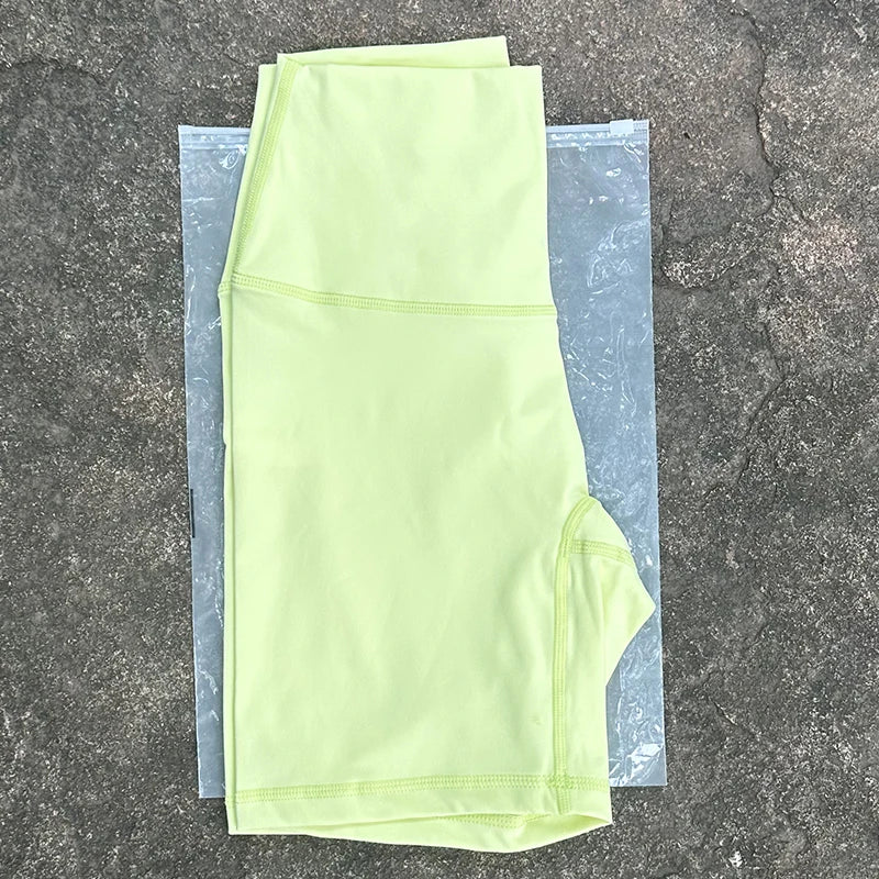 Frauen Sport Biker Shorts Frauen Nackt Gefühl Hohe Taille Yoga Shorts Push-Up Fitness Leggings Bauch-steuer Yoga Dünne Shorts
