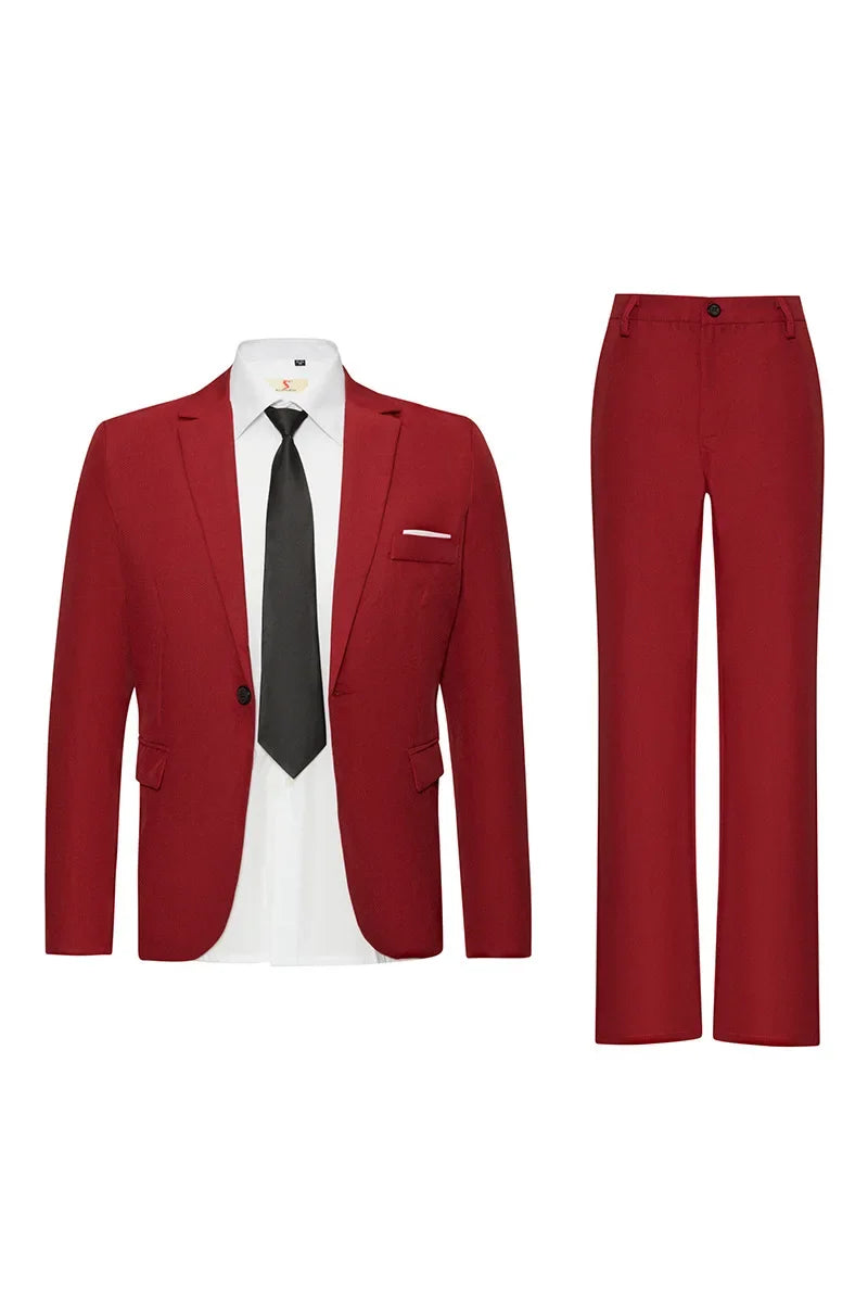 Herren Casual Hochzeitsanzug Slim Fit Zweiteiliges Set Sommer Neuer Stil Große Größe Business Formelle Kleidung Bequemes Oberteil und Hose