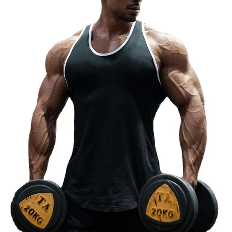 Sommer Baumwolle atmungsaktive ärmellose T-Shirt Fitness studio Bodybuilding Training lässige Tanktops Herren Fitness Muskel cool Gefühl Unterhemden