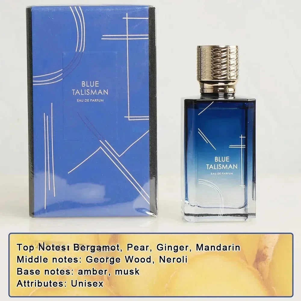 100 ml Luxusmarke „Enchantment of Blue“, schützender Talisman-Blume, Unisex, langlebig, holzig, floraler Pheromon-Köln-Duft