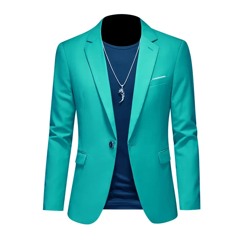 Boutique Mode Einfarbig High-end-Marke Casual Business herren Blazer Bräutigam Hochzeit Kleid Blazer für Männer Anzug Tops jacke Mantel
