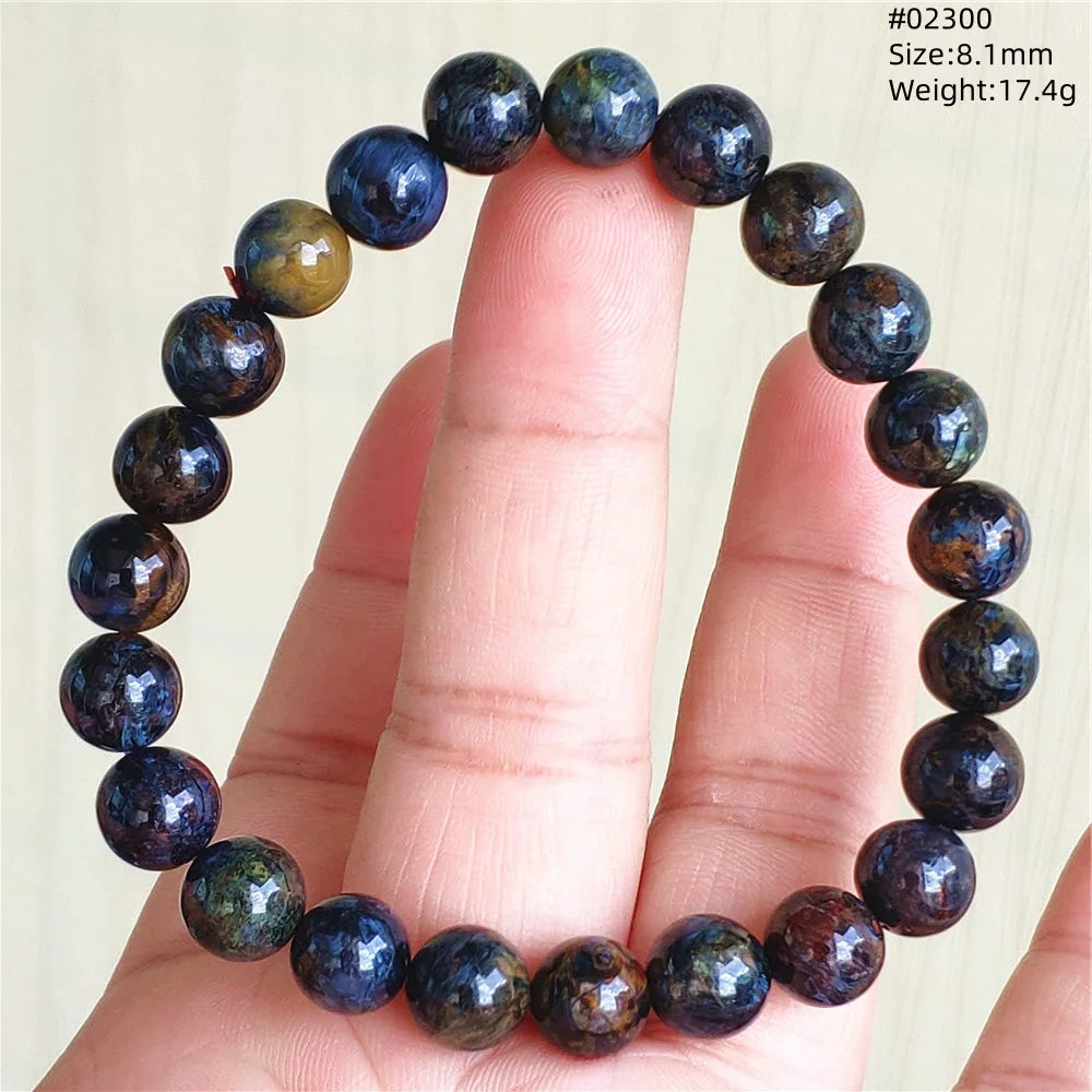 Natürliche blaue Pietersite Runde Perlen Armband Schmuck 12,5 mm Feuer Pietersite Namibia Feuer Pietersite Seltene Steinperlen AAAAAA