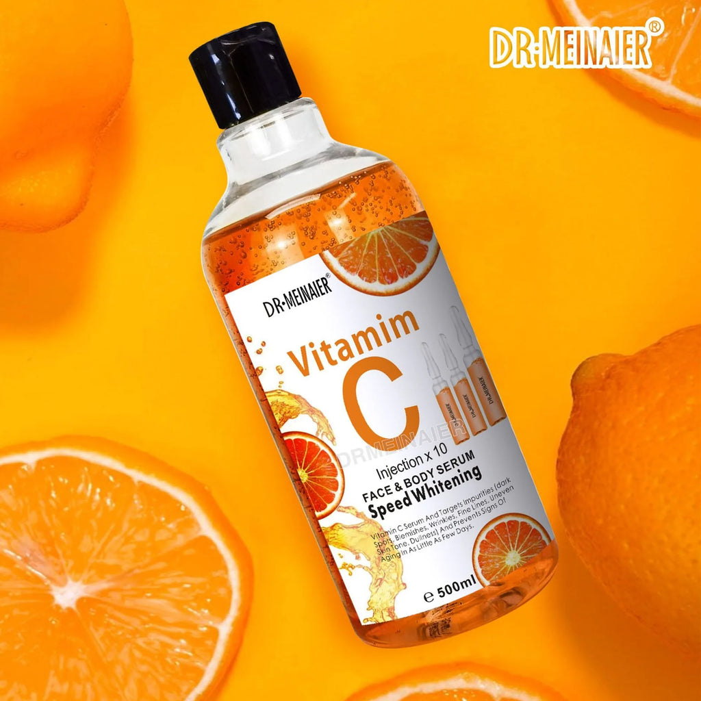 500 ml Hyaluronsäure-Gesichts- und Körperserum mit Vitamin C, Nikotinamid und AHA-Aufhellung, feuchtigkeitsspendend, fleckenkorrigierende Hautpflege
