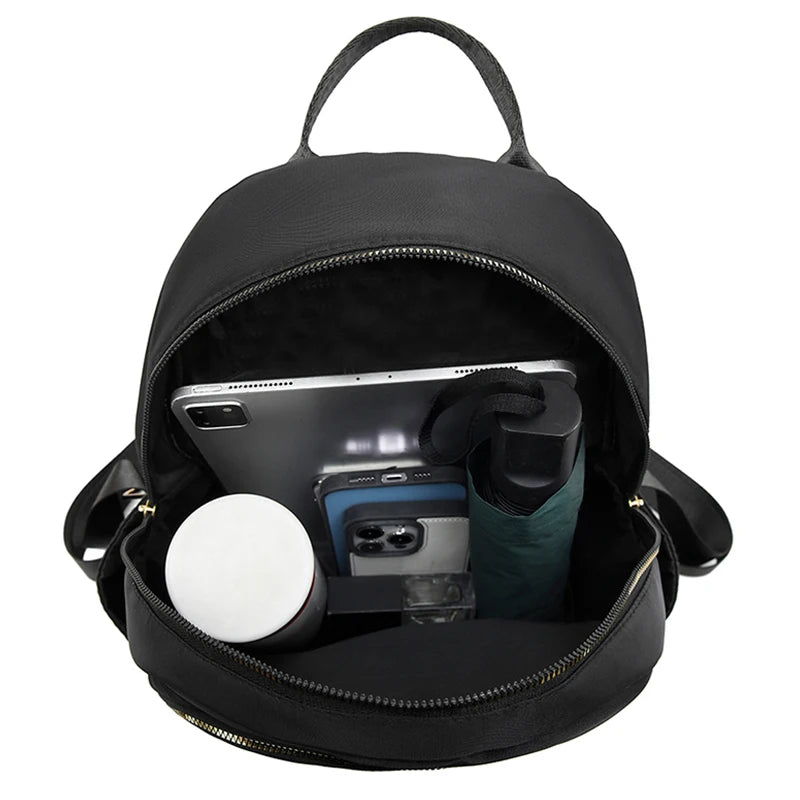 Rucksack mit Diamantkaro, besticktem Faden, genieteter Rucksack, Damenmode, Reisetasche, lässiger All-Match-Damenrucksack