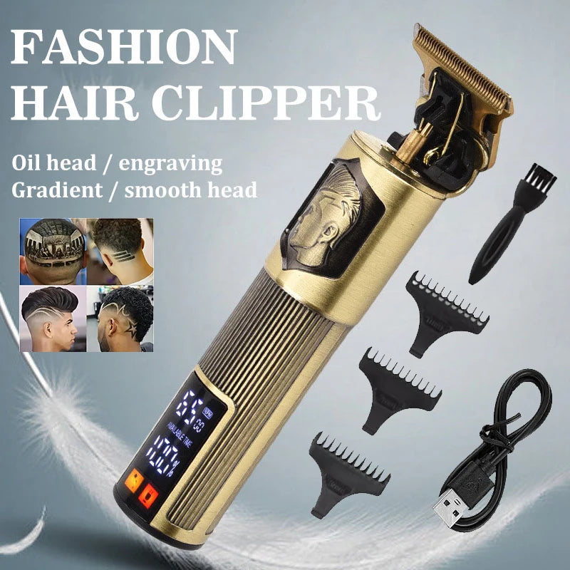 Elektrische Vintage Rasierer Barber Cordless Haar Schneiden Maschine USB Lade Haar Trimmer Tragbare Haar Clipper Geeignet Für Männer